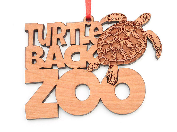Turtle Back Zoo Sea Turtle Text Ornament - Nestled Pines