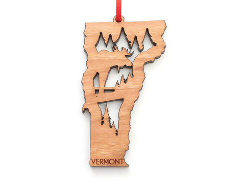Vermont Moose State Ornament - Nestled Pines