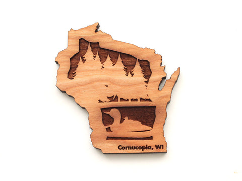 Good Earth Outfitters Wisconsin Loon Insert Magnet