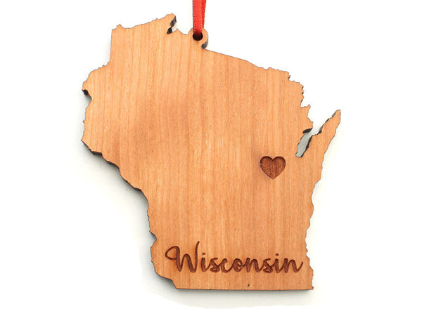 Red Door Retail Wisconsin Custom Engraved Ornament - Nestled Pines