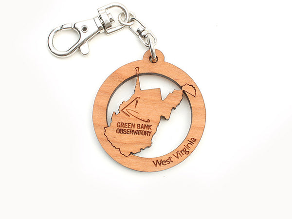 Green Bank West Virginia Key Chain - Nestled Pines