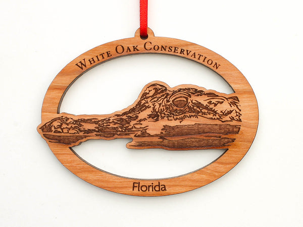 White Oak Conservation Alligator Oval Ornament