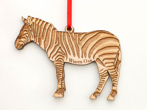 White Oak Conservation Zebra Ornament
