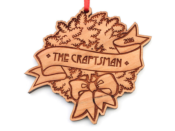 The Craftsman Custom Wreath Ornament - Nestled Pines